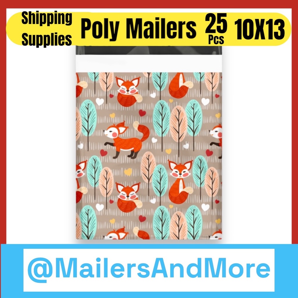 25 10X13 Poly Mailers Fox And Woods Shipping Envelopes PRICE IS FIRM Fall - Picture 6 of 13